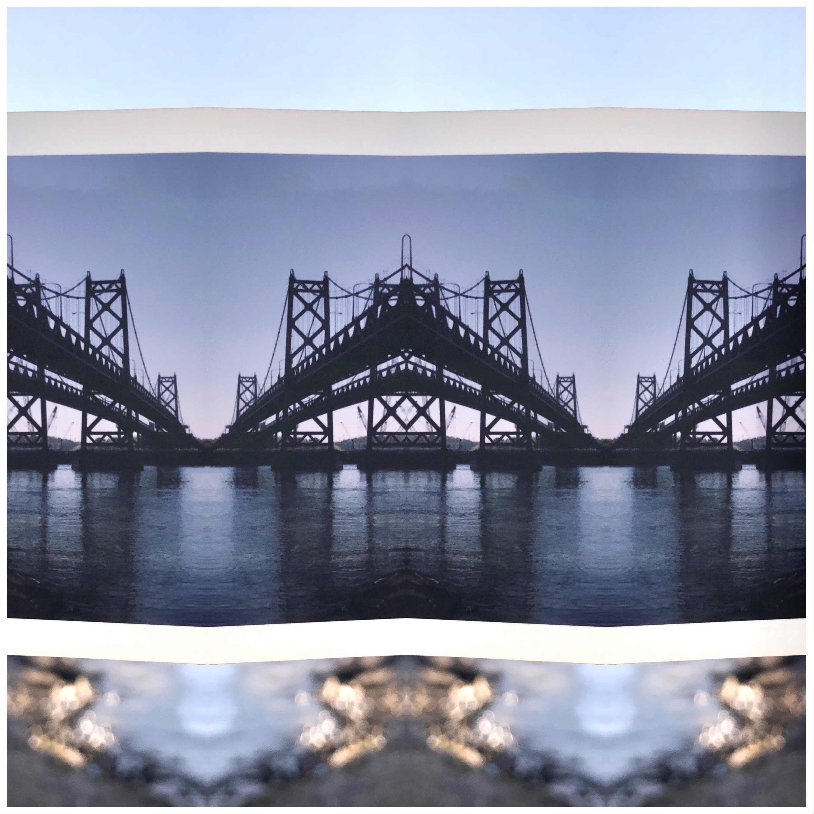Old Interstate 74 bridge over the Mississippi River between Iowa and Illinois