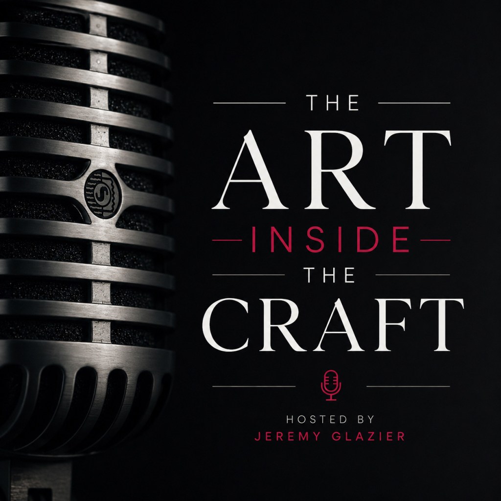 The Art Inside the Craft podcast cover featuring a studio microphone